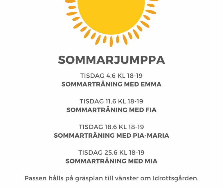 Välkommen på sommarjumppa 2024!