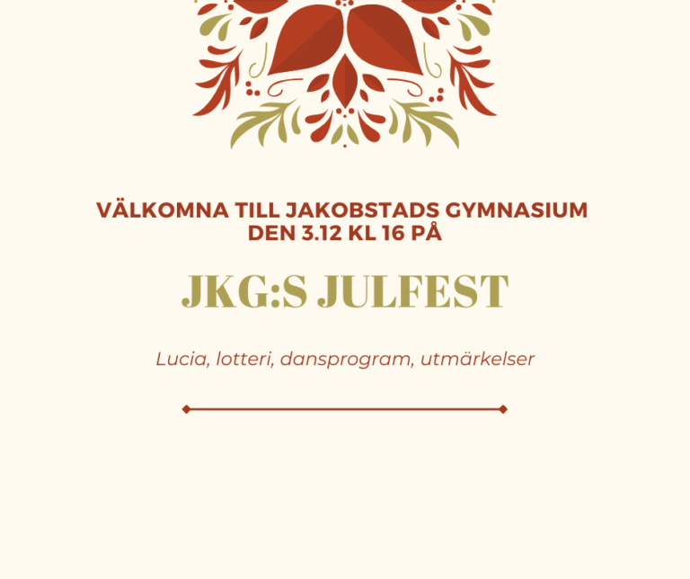Välkomna på JKGs julfest 3.12.2023!