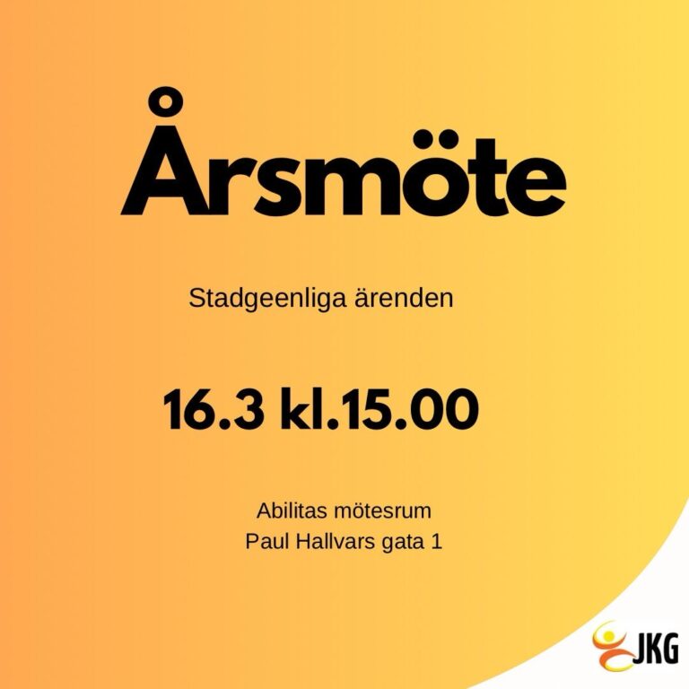 Välkommen på årsmöte 16.3!